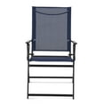 thumbnail image 2 of (2 pack) Mainstays Greyson Steel Outdoor Patio Armchair - Set of 2, Navy, 2 of 9