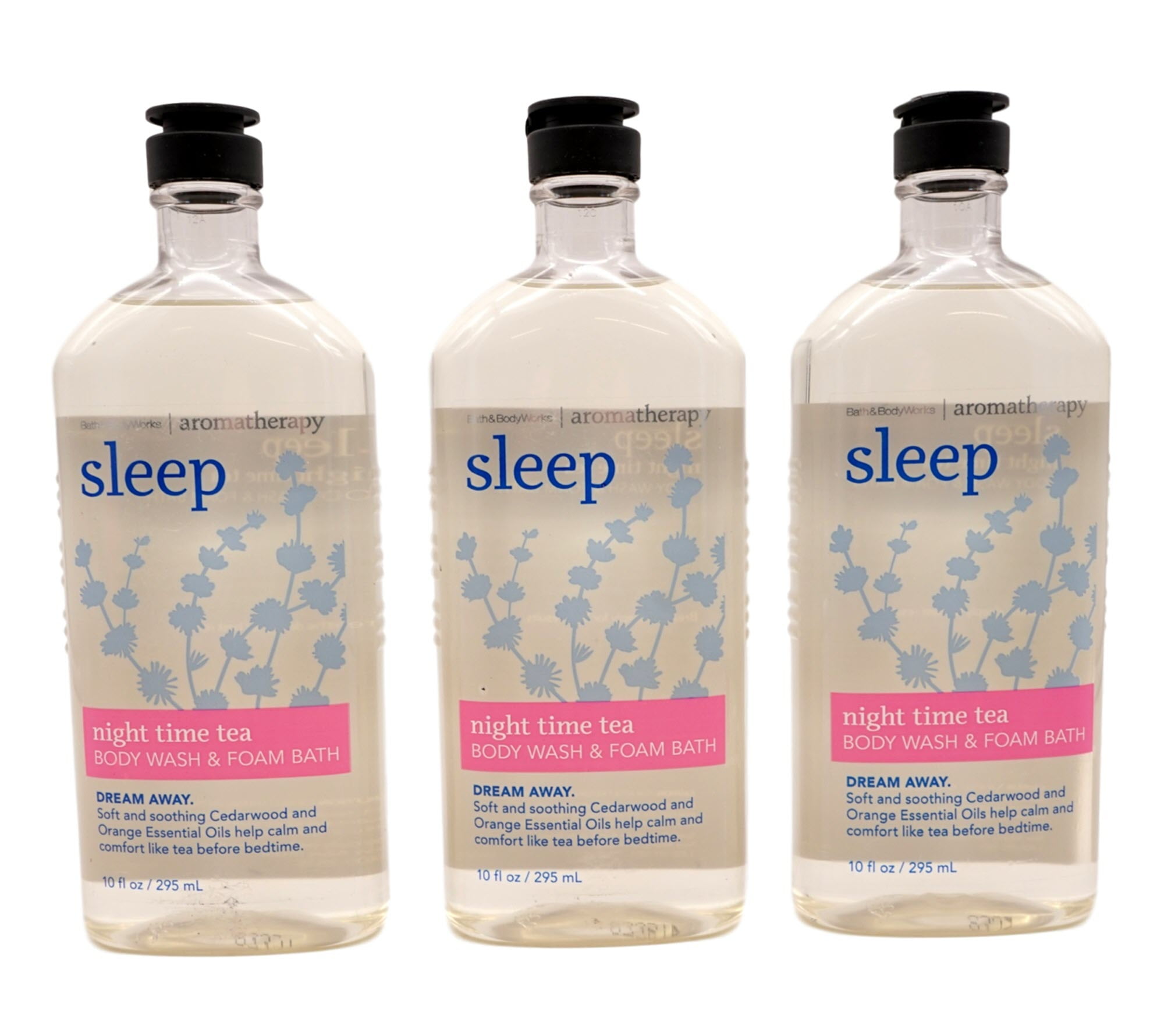 Aromatherapy Sleep Night Time Tea Body Wash & Foam Bath 10 Fl Oz Each