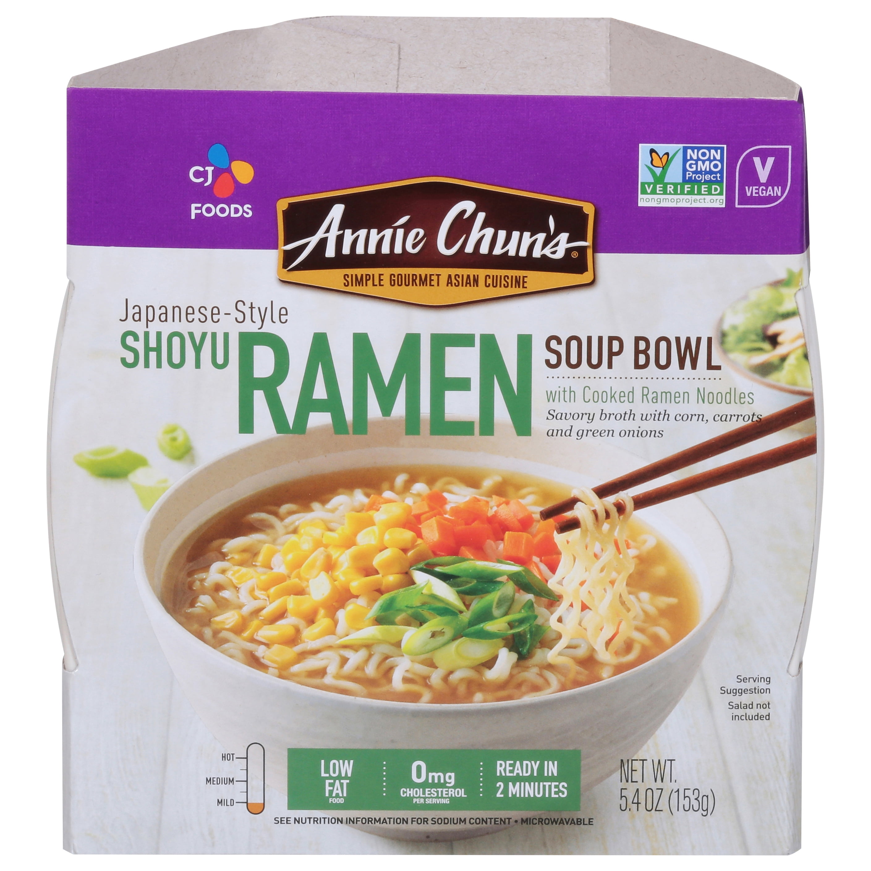 (4 pack) Annie Chun's Japanese Style Shoyu Ramen Soup Bowl, 5.41 oz