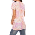 thumbnail image 2 of Gvmfive Women's Maternity Short Sleeve T Shirt Tie Dyed Print Pregnancy Tops, 2 of 4