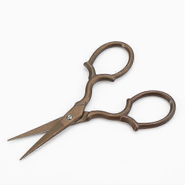 Small Precision Craft Scissors, 3.7" Thread Cutters For Embroidery Sewing Home Office Students (1 Piece, Vintage Bronze) Banmo