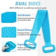thumbnail image 2 of Depurador de espalda de silicona para ducha, depurador de cuerpo de baño de doble cara extra largo con cepillo para cuero cabelludo, limpieza profunda y exfoliante, mejora el acné de espalda, masaje cómodo para hombres y mujeres Ormromra ZJWJ532-1, 2 of 7