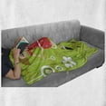 thumbnail image 6 of Zodiac Taurus Soft Flannel Fleece Blanket, Fashion Taurus Young Girl Standing on Green Floral Backdrop Teenage Cartoon, Cozy Plush for Indoor and Outdoor Use, 70" x 90", Multicolor, by Ambesonne, 6 of 6