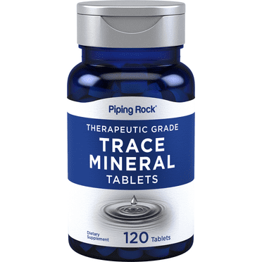 Trace Minerals Supplements | 120 Tablets | Therapeutic Grade | Non GMO, Gluten Free | By Piping Rock