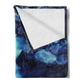 thumbnail image 2 of Waterfall Soft Flannel Fleece Blanket, Frozen Dangerous Lake with Atmosphere of a Cave and Snow on the Rocks Nature, Cozy Plush for Indoor and Outdoor Use, 50" x 70", Blue and Black, by Ambesonne, 2 of 5
