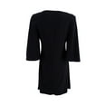 thumbnail image 2 of American Living Women's Split-Sleeve Contrast Shift Dress (18, Black/Cream), 2 of 2