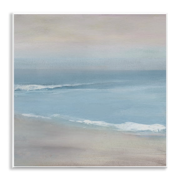 Stupell Industries Coalescing Ocean & Shore Landscape & Nature Painting Unframed Art Print Wall Art, 12 x 12