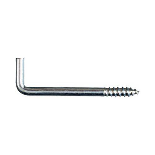 N120-477 Square-Bend Screw Hook, Zinc, 1-In., #114, 12-Pk. - Quantity 10