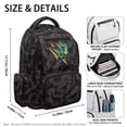 thumbnail image 4 of FKELYI Black Dinosaur Print 17 Inch School Bookbag for Kids Backpack Spacious Schoolbag for Elementary Student Casual Daypack Travel Knapsack for Hiking Camping, 4 of 7