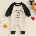 thumbnail image 2 of Coerni Baby Boys Girls Halloween Clothes New Born Ghost Long Sleeve Romper Toddler Pumpkin Print Jumpsuit Halloween Outfits, 2 of 8