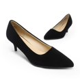 thumbnail image 6 of BURUDANI Womens Low Heel Stiletto Pump Shoes Round Toe Slip On Dress Work Party Shoes, 6 of 9
