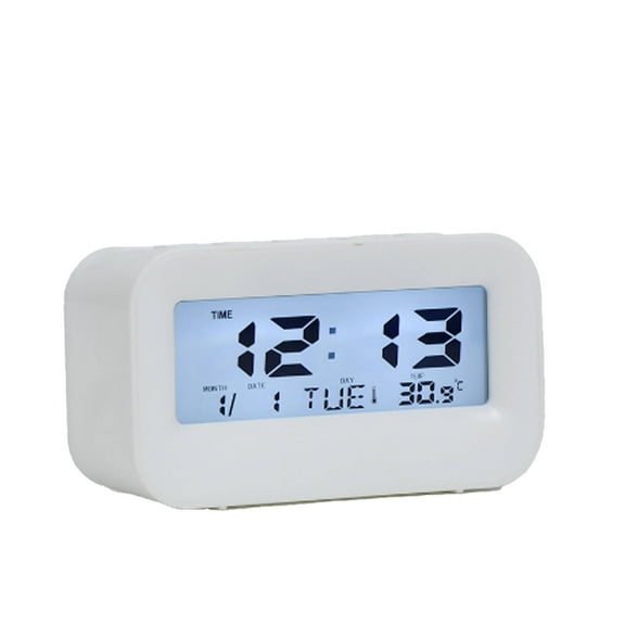 CCOCC Alarm Clock,Clear LCD Digital Clock with Timer Function,Loud Bedside Clock with Snooze and Silent Operation