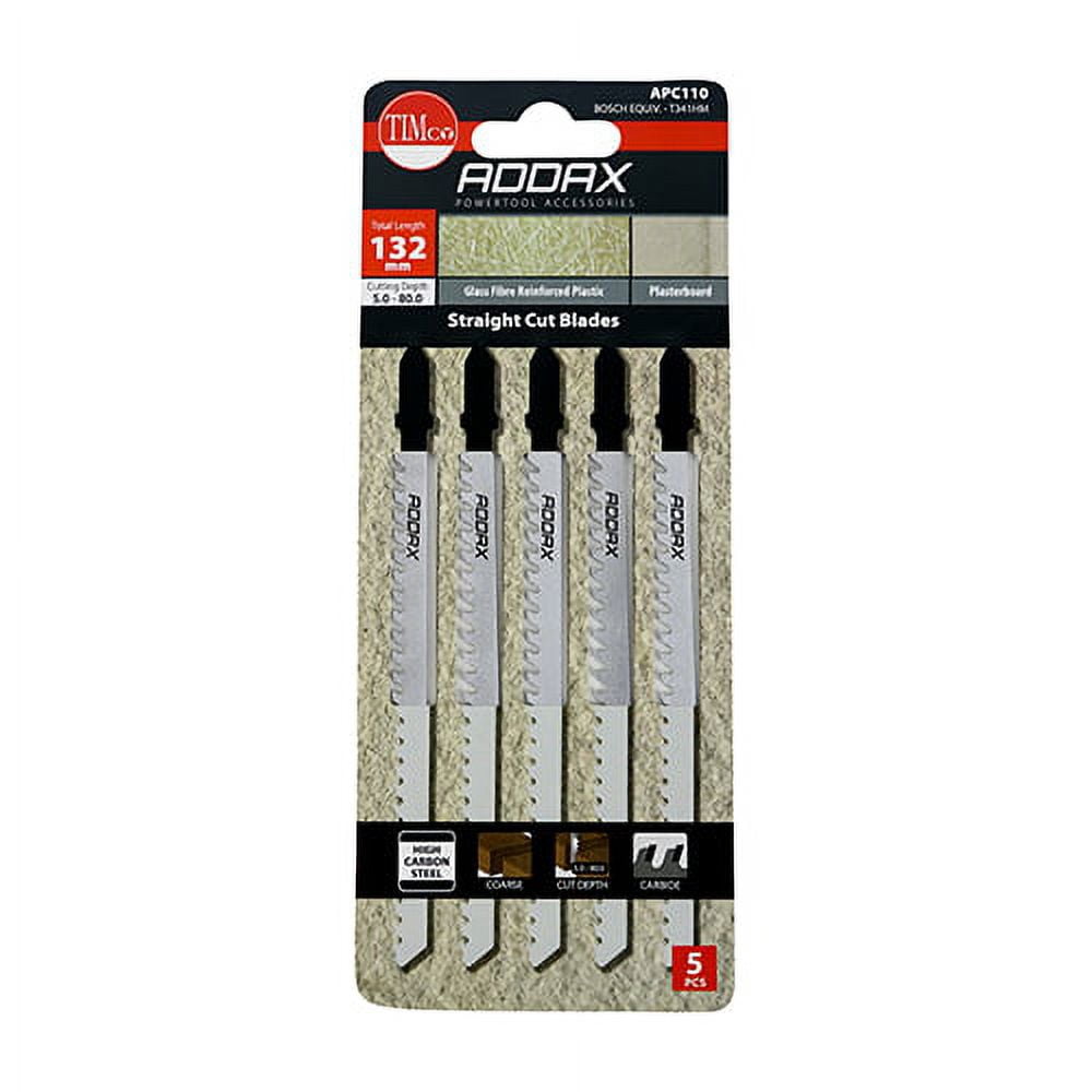 Timco - Jigsaw Blades - Plasterboard & Cement Board Cutting - HCS Blades (Size T341HM - 5 Pieces)