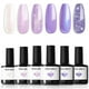 thumbnail image 1 of Set de esmaltes de uñas en gel modelones Purple Glitter, 6 colores, 1 of 9