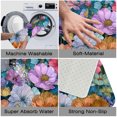 thumbnail image 4 of 1pc Colorful Flowers Absorbent Non-Slip Bathroom Thickened Flannel Rug Decor,Soft,Quick Drying,Suitable For Indoor/outdoor Use,Bathrooms,Bedrooms,Kitchens,Terrace,Laundry Rooms,16"x24", 4 of 9