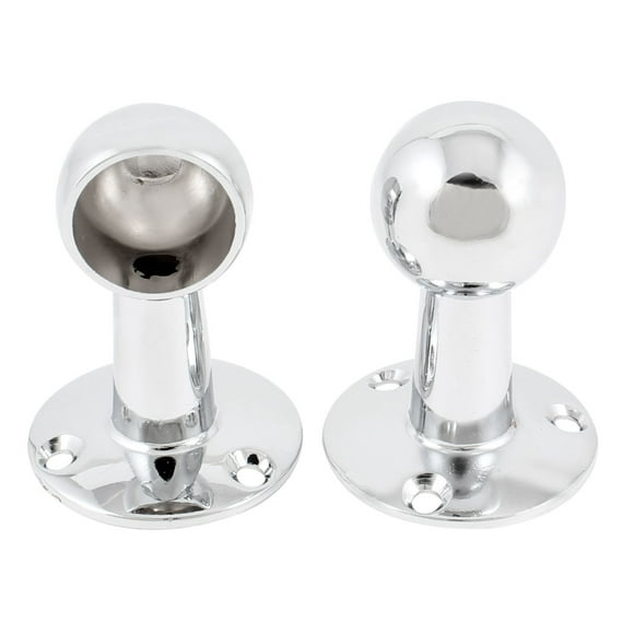 2pcs 25x65x48mm Alloy Towel Clothes Hang Bar Flanged Socket