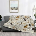 thumbnail image 2 of Yiaed Dog Animal Print Blanket Throw Blanket Soft Cozy Flannel Blanket for Home Bed Sofa Couch Chair-50"x40", 2 of 6