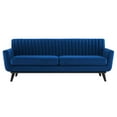thumbnail image 3 of Modway Engage Channel Tufted Performance Velvet Sofa in Navy, 3 of 7