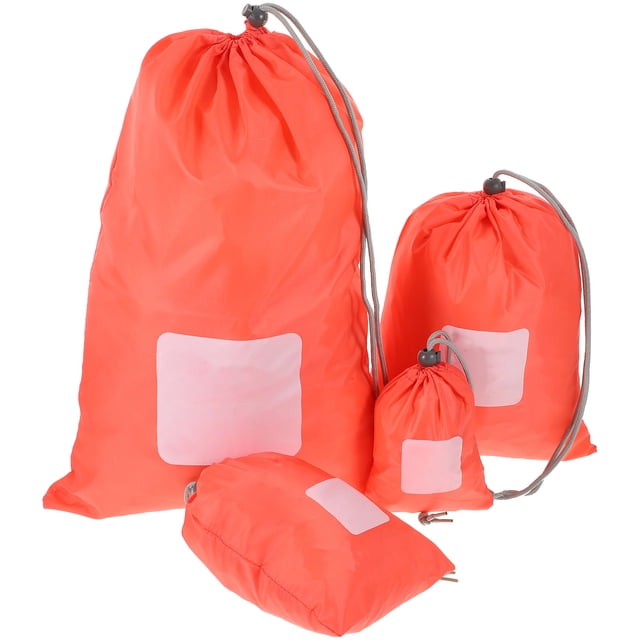 Houderco 4Ud Con Cordón Impermeables Para Viaje En Nylon Resistente Color Rosado