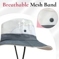 thumbnail image 3 of Ponytail Sun Bucket Hats for Women Men Wide Brim UPF 50+ Fishing & Beach Hats, 3 of 5