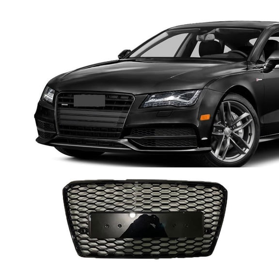 Mescukay Mesh Grille Water Tank Cover Honeycomb Grille, Fits for 2011-2015 A7Upgraded to RS7