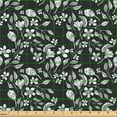 thumbnail image 2 of Ambesonne Floral Fabric by the Yard Upholstery, Blossoming Botanical Art, 5 Yards, Grey Multicolor, 2 of 5