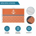 thumbnail image 6 of Orange Morocco Placemats Set of 4, Nautical Anchor Stripe Modern Geometric Placemats for Dining Table, Place Mats for Kitchen Tabletop, Waterproof Wipeable Dining Table Mats Set, 6 of 9
