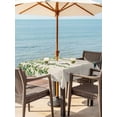 thumbnail image 3 of Outdoor Tablecloths with Umbrella Hole & Zipper, Spring Botanical 60x60 Inch Square Tablecloths, Watercolor Leaves Flowers Birds Beige Waterproof Table Cloth, Patio/Pool/Picnic Table Covers, 3 of 8
