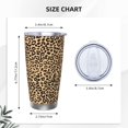 thumbnail image 3 of 20oz Car Cup Three-Piece Set Of Single Silver Edge No Smell Easy To Carry Heat Preservation For Daily Car Sports Travel Leopard Print Pattern Background_3, 3 of 8