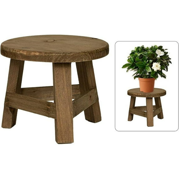 AIGIA Wooden Plant Stand Multi-Function Flower Pot Holder High Stool Plant Stand for Living Room Gardening Decoration