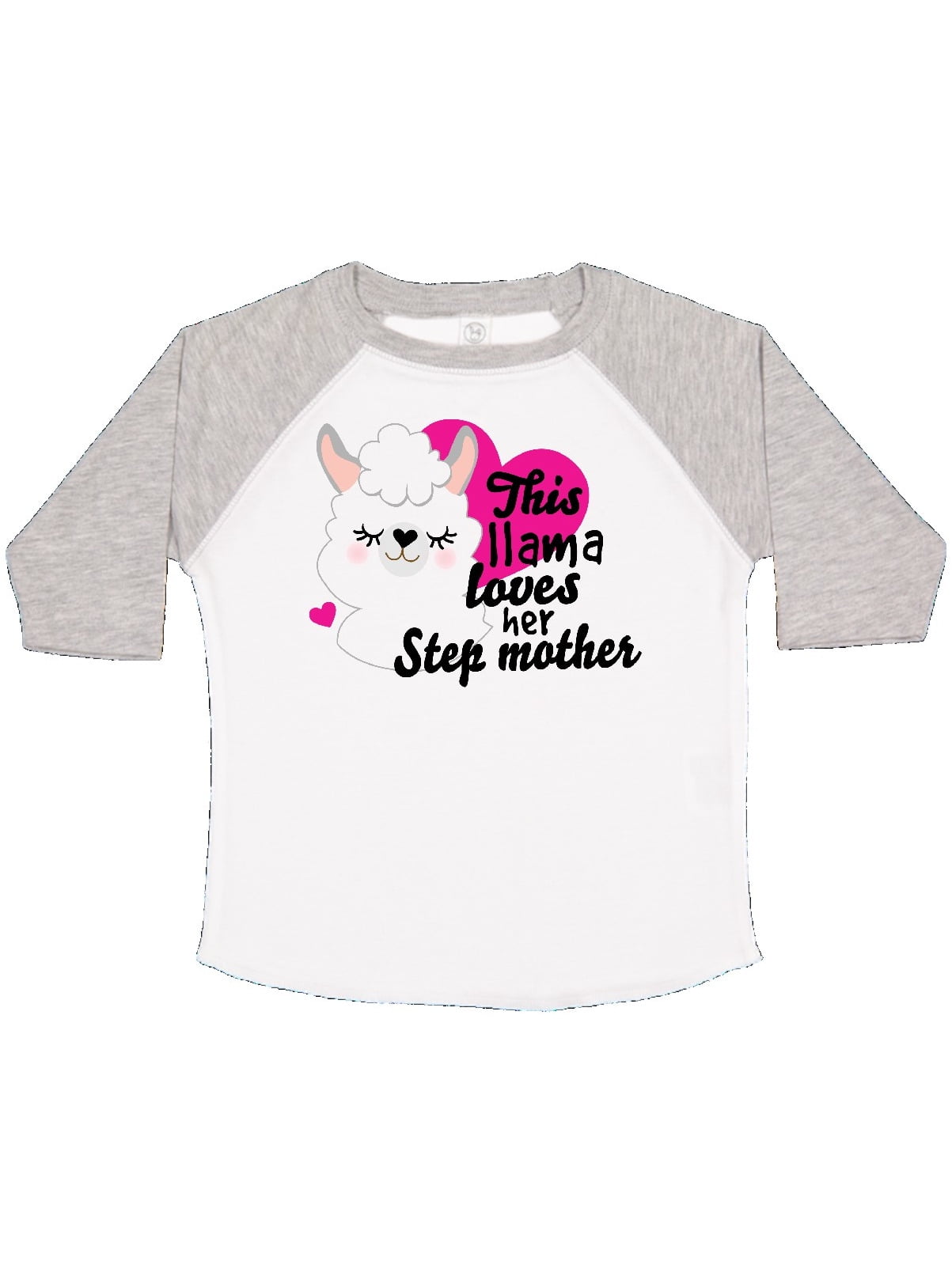 inktastic Valentines Day This Llama Loves Her Mommy Toddler Long Sleeve T-Shirt 