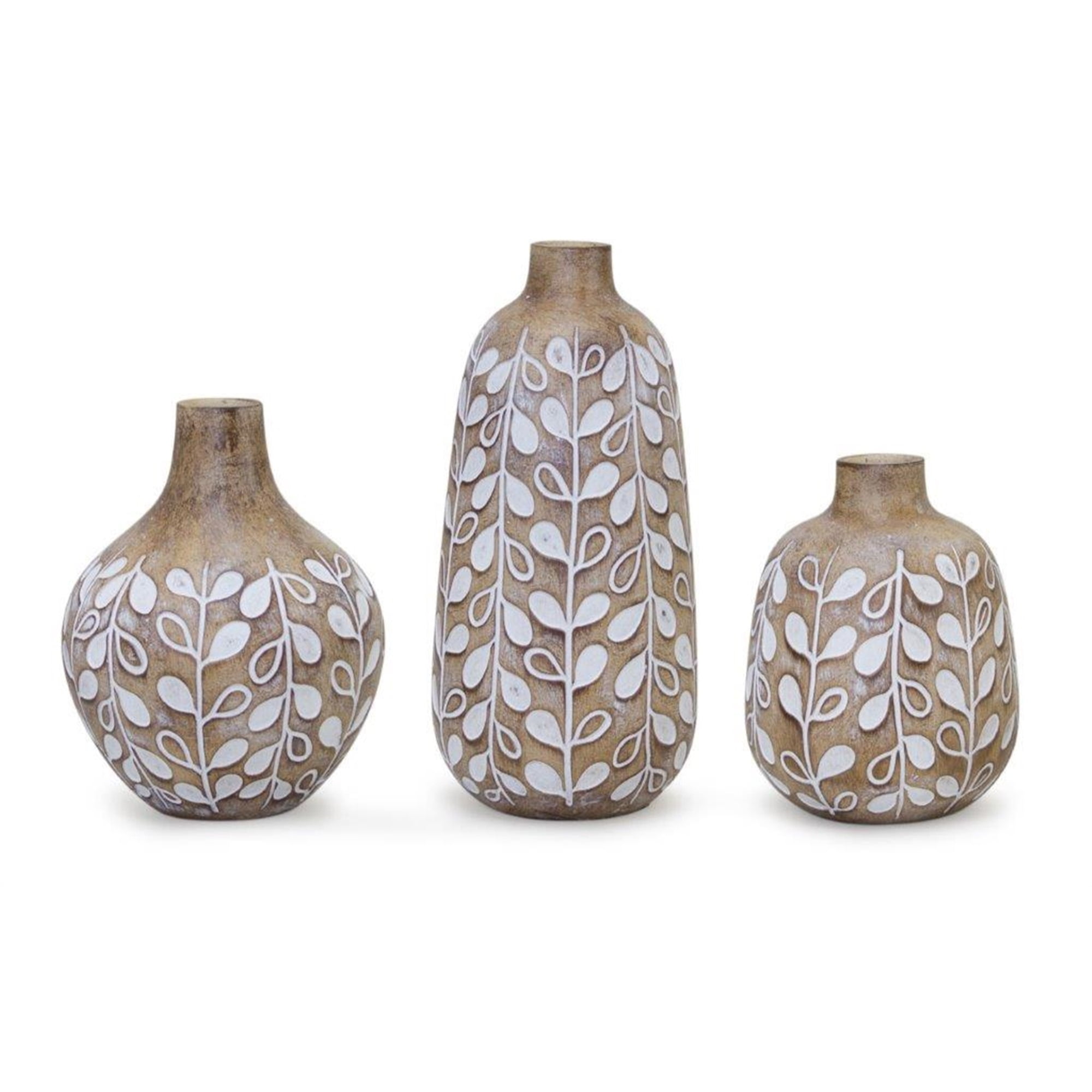 Vase (Set of 3) 5.25"H, 6"H, 8.75"H Resin