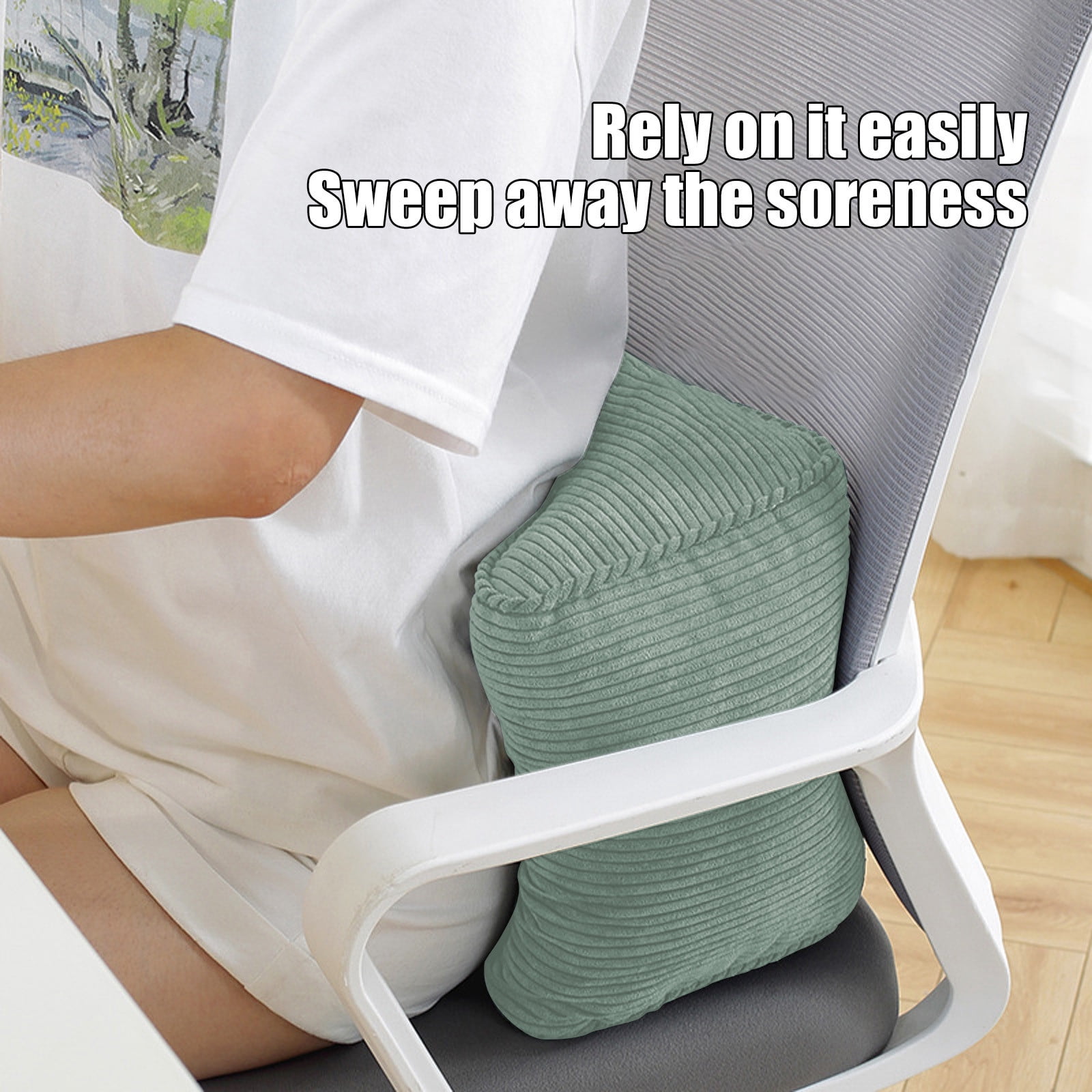 Corduroy Cushion Cushion Nap Cushion Sofa Bed Cushion Small Office Cushion Soft Seat Lumbar Cushion Portable Resting Cushion
