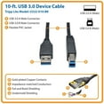 thumbnail image 2 of Tripp Lite U322-010-BK USB 3.0 SuperSpeed Device Cable (AB M/M) Black,10 ft., 2 of 4