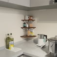 thumbnail image 6 of 6 Tier Floating Corner Shelves for Wall, Wall Mount Decorative Shelf for Storage and Display, Brown, 6 of 7
