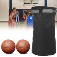 thumbnail image 4 of Bolsa De Transporte De Baloncesto, Correa De Hombro Resistente Con Cremallera Doble, Bolsa De Baloncesto De Un Solo Hombro, Adulto Para Estudiante ZAQW Negro, 4 of 8