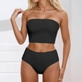 thumbnail image 3 of Bikini Set for Women Cutout Top Two Piece Swimsuit High Waist Bottom Tummy Control Swimwear Beach Vacation Pool Party, 3 of 6