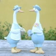 thumbnail image 3 of Cartoon Duck Statue Hand Printed Resin Crafts Animal Ornament For Home Garden, 3 of 5