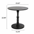 thumbnail image 3 of GZXS 23" Accent Round Side Table in Antique Black, Modern End Table with Solid Wood Legs for Living Room, Bedroom, Corners, Home Office, 3 of 7
