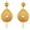 D484 Gold, variant on by Touchstone "Contemporary Kundan Collection" Exotic Indian Bollywood Desire Royal Mughal Kundan Polki Look Floral Faux Ruby Jewelry Chandelier Earrings In Gold Tone For Women