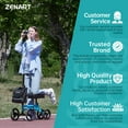 thumbnail image 4 of ZENART Steerable Knee Scooter Foldable Walker for Foot Surgery Adult Crutch Alternative, Blue, 4 of 7
