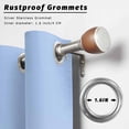 thumbnail image 2 of Outdoor Curtains for Patio Waterproof, Blue Butterflies Outdoor Privacy Panels Grommet, Elegant Pastoral Watercolor Blackout Outside Curtains for Porch/Cabana/Pergola/Gazebo 54"x95", 2 Panels, 2 of 7