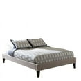 thumbnail image 3 of Baxton Studio Lancashire Modern and Contemporary Fabric Upholstered Bed Frame with Tapered Legs , Multiple sizes, Multiple colors, 3 of 4