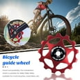 thumbnail image 2 of Toudaret Chain Drop Wheel Bike Rear Derailleur Pulley Bicycle Rear Derailleur Pulley Guide Wheel Multi-tooth Design Universal Fit Anodized Resistant Bike, 2 of 8