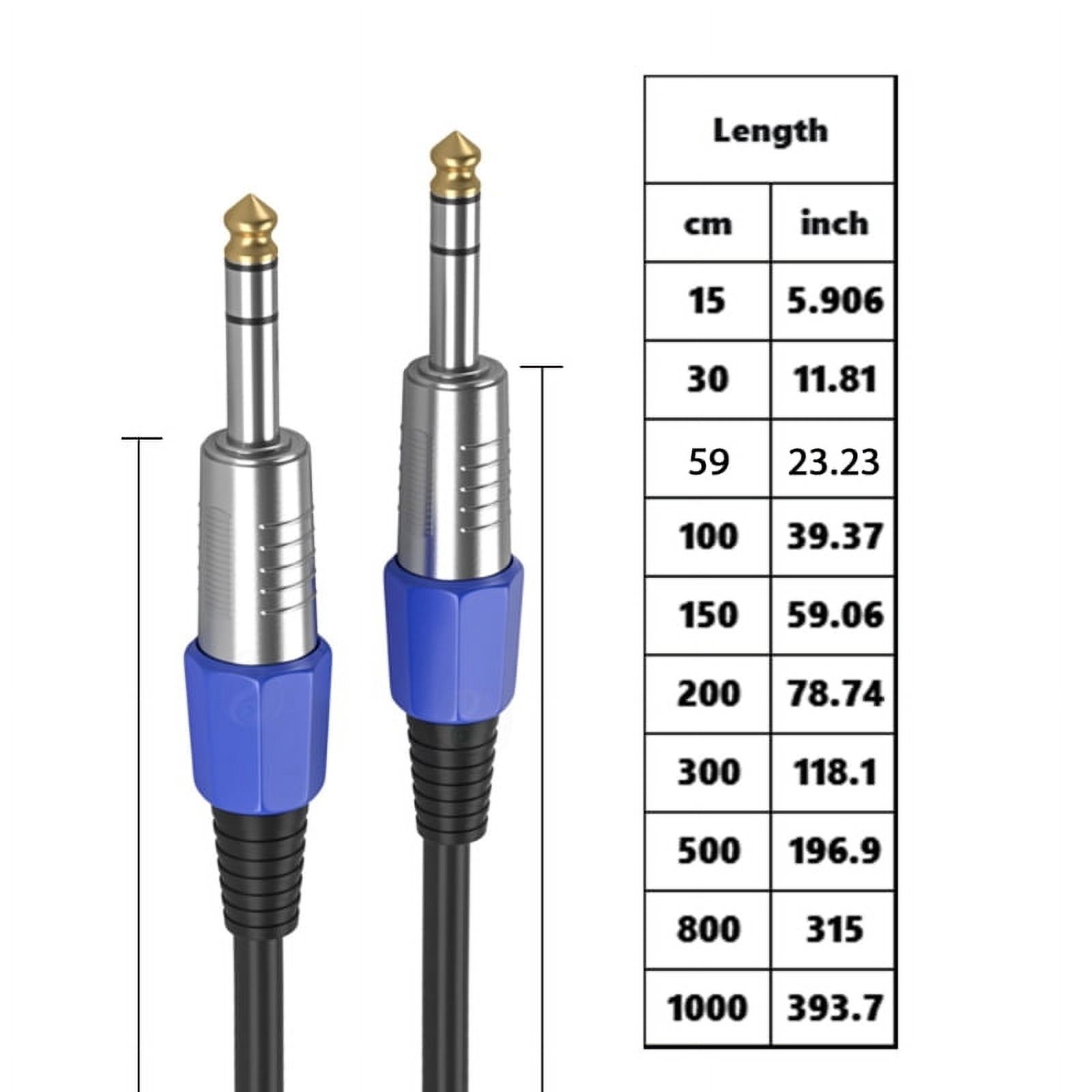 6.35mm Balanced Audio Cable Jack Male to Male Stereo Cables for Speaker Amp Instrument Cable Guitar Keyboard