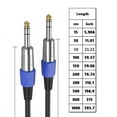 thumbnail image 2 of 6.35mm Balanced Audio Cable Jack Male to Male Stereo Cables for Speaker Amp Instrument Cable Guitar Keyboard, 2 of 9