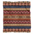 thumbnail image 5 of Soft Flannel Throw with Boho Stripes -50x60in Blanket Warm Bed Blanket for Couch Sofa - Lightweight, Vintage Abstract Design, 5 of 5