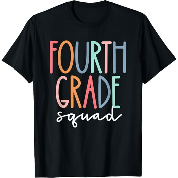 Playful Comfort Tee - Fourth Grade Squad 4th Teacher Crew Back To School Team T-Shirt for Men Women Girls Kids