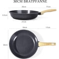 thumbnail image 3 of Ceramic Non Stick Frying Pan 30cm Pan Induction & Dishwasher With Cool Handle (Grey 30cm), 3 of 7