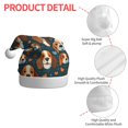 thumbnail image 4 of KLL Christmas Hats for Adults Plush Cute Puppy Print Santa Hat Xmas Fluffy Santa Claus Hat for Women Men, 4 of 6